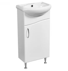 Тумба белый глянец/белый матовый 38 см Stella Polar Волна SP-00000230