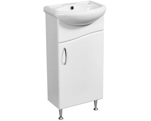 Тумба белый глянец/белый матовый 38 см Stella Polar Волна SP-00000230