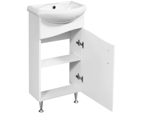 Тумба белый глянец/белый матовый 38 см Stella Polar Волна SP-00000230