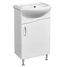 Тумба белый глянец/белый матовый 43 см Stella Polar Волна SP-00000231