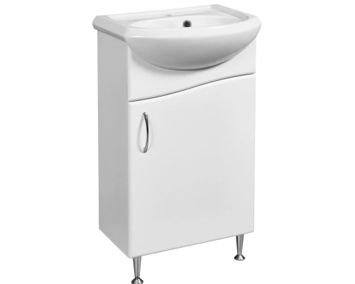 Тумба белый глянец/белый матовый 43 см Stella Polar Волна SP-00000231