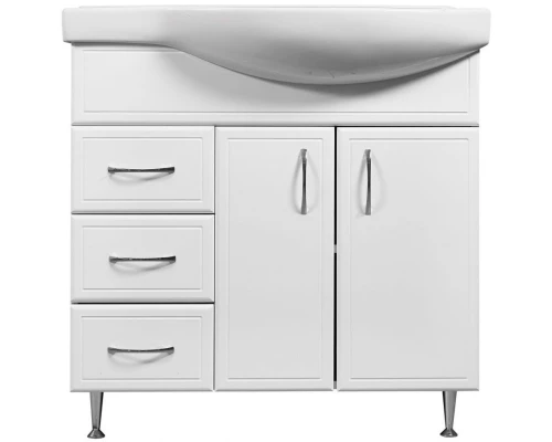 Тумба белый глянец/белый матовый 80 см L Stella Polar Концепт SP-00000129