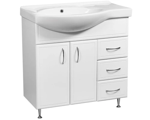 Тумба белый глянец/белый матовый 80 см R Stella Polar Концепт SP-00000130