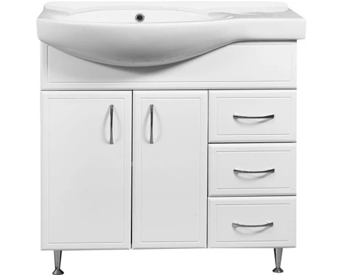 Тумба белый глянец/белый матовый 80 см R Stella Polar Концепт SP-00000130