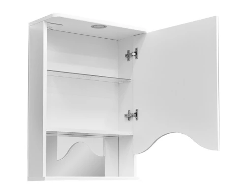 Зеркальный шкаф 50x70 см белый глянец/белый матовый R Stella Polar Лиана SP-00000036