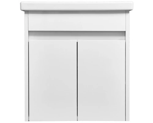 Тумба с раковиной белый глянец/белый матовый 50 см Stella Polar Фаворит SETSP-00000166/UM-COM50/1