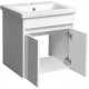 Тумба с раковиной белый глянец/белый матовый 50 см Stella Polar Фаворит SETSP-00000166/UM-COM50/1