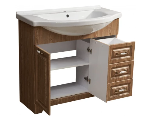 Тумба с раковиной карпатская ель 90,5 см Stella Polar Кармела SETSP-00000180/1WH110790