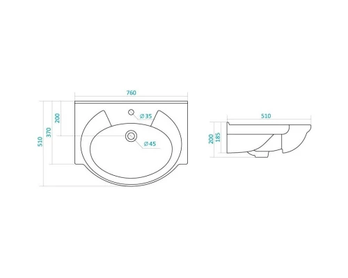Тумба с раковиной карпатская ель 76 см Stella Polar Кармела SETSP-00000179/1WH110259