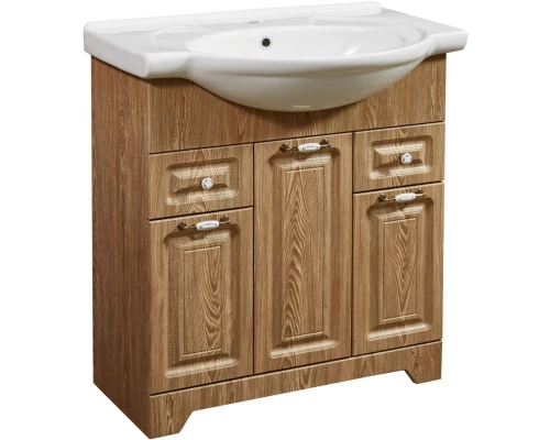 Тумба с раковиной карпатская ель 76 см Stella Polar Кармела SETSP-00000179/1WH110259