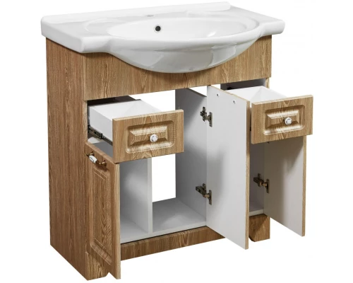 Тумба с раковиной карпатская ель 76 см Stella Polar Кармела SETSP-00000179/1WH110259