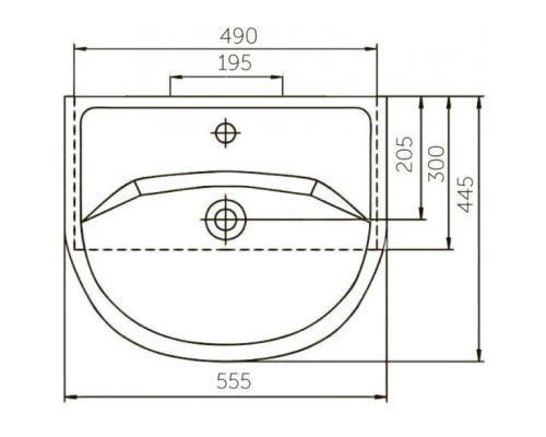 Тумба с раковиной белый глянец/синий глянец 55,5см Stella Polar Колор-1 SETSP-00000195/SD-00000065
