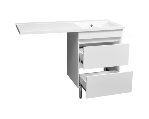 Тумба с раковиной белый глянец/белый матовый 120,3 см Stella Polar Мадлен SETSP-00000406/SP-00000027/SP-00000514