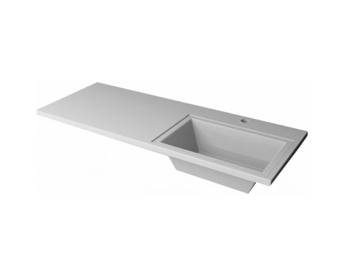 Тумба с раковиной белый глянец/белый матовый 120,3 см Stella Polar Мадлен SETSP-00000406/SP-00000027/SP-00000514