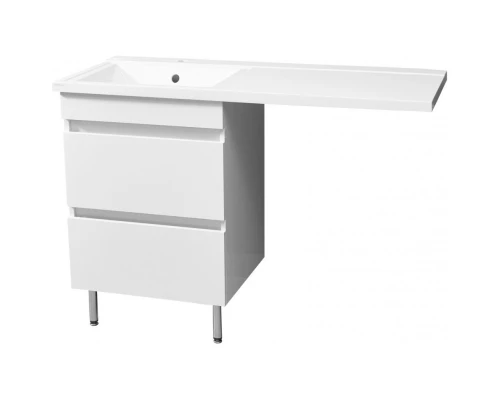 Тумба с раковиной белый глянец/белый матовый 120,3 см Stella Polar Мадлен SETSP-00000406/SP-00000026/SP-00000515