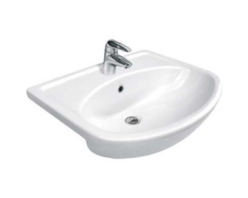 Тумба с раковиной белый глянец/белый матовый 60 см Stella Polar Концепт SETSP-00000395/UM-ERI60/1