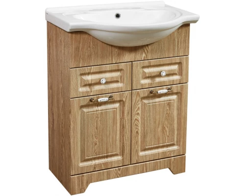 Тумба с раковиной карпатская ель 66 см Stella Polar Кармела SETSP-00000178/1WH109651