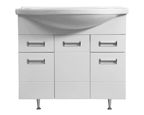 Тумба с раковиной белый глянец/белый матовый 90,5 см Stella Polar Фиора SETSP-00000214/1WH110790