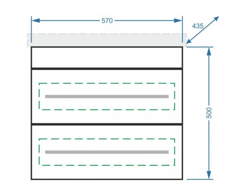 Тумба с раковиной белый глянец 60 см Stella Polar Ванесса SETSP-00000235/UM-COM60/1