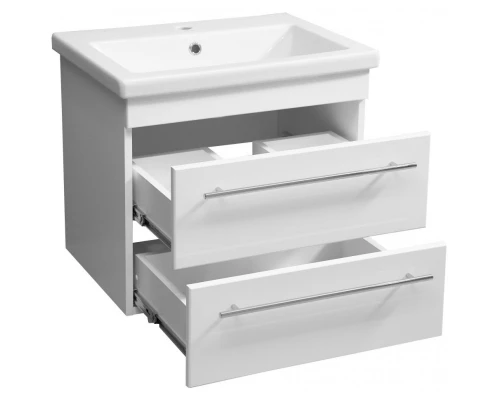 Тумба с раковиной белый глянец 60 см Stella Polar Ванесса SETSP-00000235/UM-COM60/1