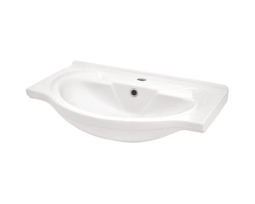 Тумба с раковиной белый глянец/белый матовый 66 см Stella Polar Волна SETSP-00000056/1WH109651