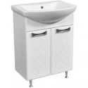 Тумба с раковиной белый глянец/белый матовый 61 см Stella Polar Ванда SETSP-00000201/1WH110246
