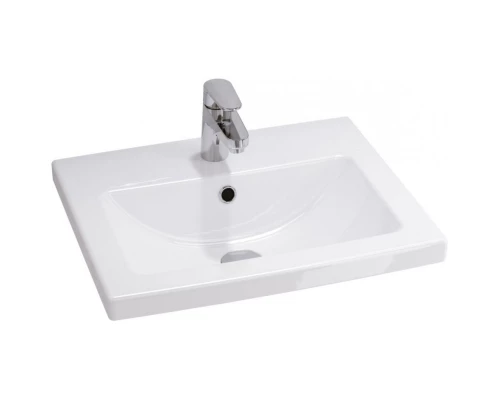 Тумба с раковиной белый глянец 50 см Stella Polar Ванесса SETSP-00000217/UM-COM50/1