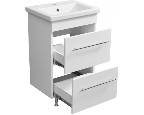 Тумба с раковиной белый глянец 50 см Stella Polar Ванесса SETSP-00000217/UM-COM50/1