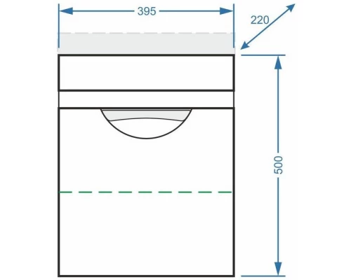 Тумба с раковиной белый глянец/белый матовый 40 см Stella Polar Норина SETSP-00000234/UM-COM40/1