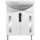 Тумба с раковиной белый глянец/белый матовый 60 см Stella Polar Сильва SETSP-00000203/UM-ERI60/1