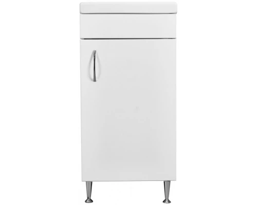 Тумба с раковиной белый глянец/белый матовый 40 см Stella Polar Концепт SETSP-00000232/UM-COM40/1