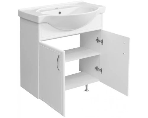 Тумба с раковиной белый глянец/белый матовый 70 см Stella Polar Концепт SETSP-00000060/UM-ERI70/1