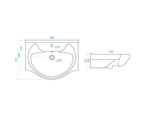 Тумба с раковиной белая ольха 66 см Stella Polar Кармела SETSP-00000173/1WH10965