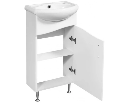 Тумба белый глянец/белый матовый 41 см Stella Polar Волна SETSP-00000230/1WH110254