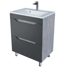 Тумба серый матовый/цемент 63,8 см Stella Polar Абигель SP-00001131