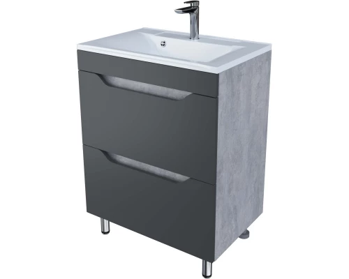 Тумба серый матовый/цемент 63,8 см Stella Polar Абигель SP-00001131