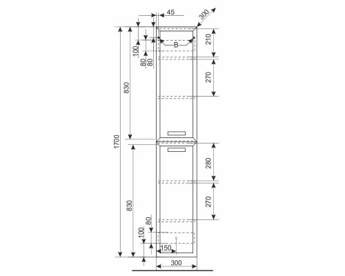 Колонна подвесная белый глянец Style Line Лотос СС-00000378