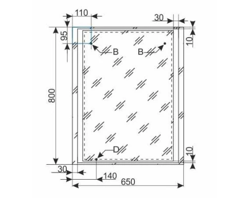 Зеркало 65x80 см Style Line Прованс СС-00000444