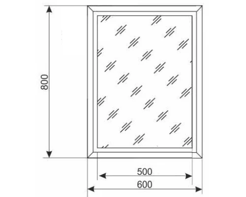 Зеркало 60x80 см белый глянец Style Line Лотос СС-00000380