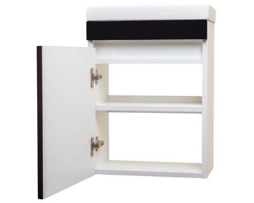 Тумба с раковиной черный глянец 40 см Style Line Compact СС-00000419 + ЛС-00000247