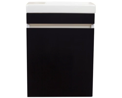 Тумба с раковиной черный глянец 40 см Style Line Compact СС-00000419 + ЛС-00000247