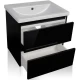 Тумба с раковиной черный глянец 70 см Style Line Даймонд СС-00000499 + ЛС-00000211