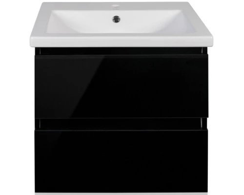 Тумба с раковиной черный глянец 70 см Style Line Даймонд СС-00000499 + ЛС-00000211
