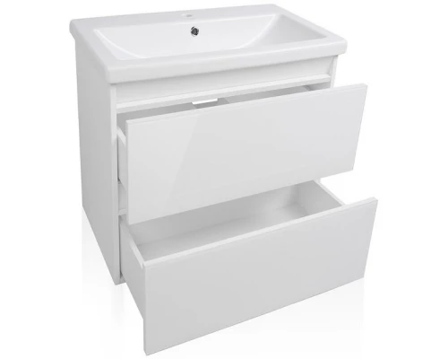 Тумба с раковиной белый глянец 70 см Style Line Даймонд СС-00000498 + ЛС-00000211