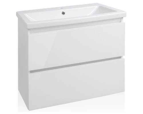 Тумба с раковиной белый глянец 70 см Style Line Даймонд СС-00000498 + ЛС-00000211