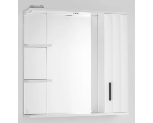 Зеркальный шкаф 80x83 см белый глянец Style Line Агава ЛС-00000269