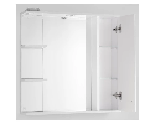 Зеркальный шкаф 80x83 см белый глянец Style Line Агава ЛС-00000269