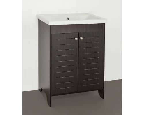 Тумба с раковиной венге 60 см Style Line Кантри ЛС-00000027 + ЛС-00000155