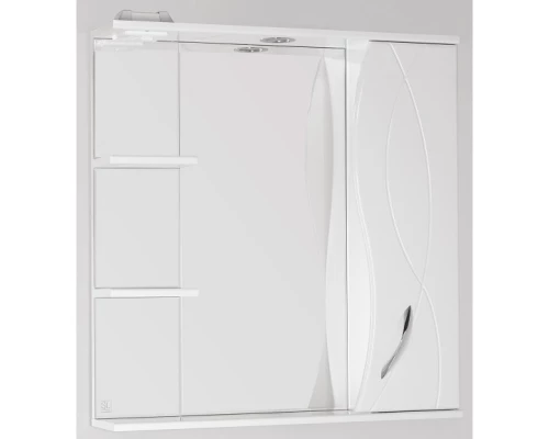Зеркальный шкаф 75x83 см белый глянец Style Line Амелия ЛС-00000014