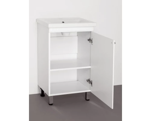 Тумба с раковиной белый глянец 50 см Style Line Канна ЛС-00000297 + ЛС-00000154